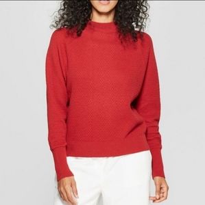 Prologue Red mock neck sweater